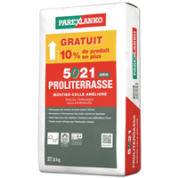 Mortier-colle amélioré pour terrasses/sols extérieurs - 5021 Proliterrasse - Gris - Sac de 27,5 KG