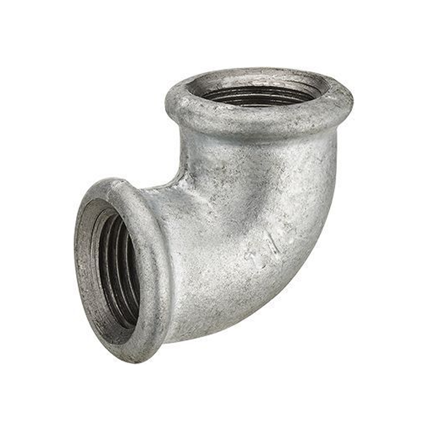 Coude à 90° Femelle à visser pour tube en fer - F 15 x 21 - Petit rayon - Fer galvanisé