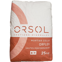 Mortier colle amélioré déformable pour sols et murs - Orflex - Blanc - sac de 25,0 KG