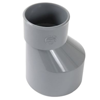 Réduction extérieure excentrée PVC pour évacuation d'eau - mâle/femelle - Ø 100/63 mm
