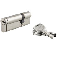 Cylindre haute sûreté Thirard Transit 2 à fonction urgence - profil européen - nickel velours - 4 clés - 30 x 60 mm