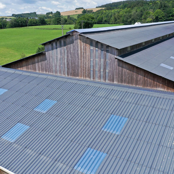 Plaque ondulée 6 ondes en fibres-ciment - Couverture et Façade - P06 Coloronde FR - 1585 x 1095 mm - Vert foncé