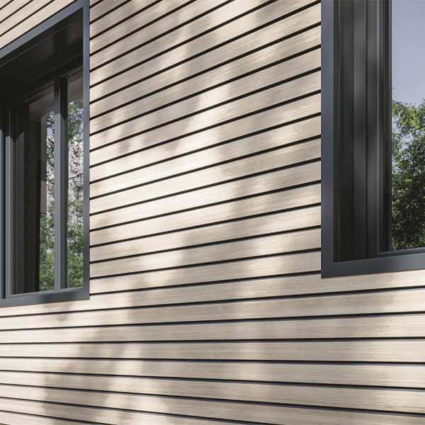Bardage en PVC cellulaire imitation bois aspect claire-voie - Claircel Premium - Haut. 163,00 MM - Long. 4,00 M - Chêne Blanchi