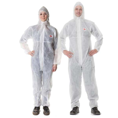Combinaison blanche jetable 3M 4500 catégorie 1 respirabilité, non tissé polypropylène – Taille XL