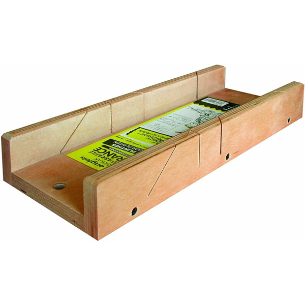 Boîte à onglet pour plinthes Outifrance - 5 coupes - dimensions intérieures 400 x 120 mm - hauteur 40 mm