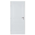 Bloc-porte prépeint blanc Design 110 à âme alvéolaire - Gypso - serrure PDDT - 204 CM x 83 CM - droit poussant