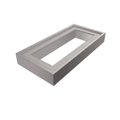 Elément droit PLUVIOSAFE Rectangulaire 860x420 H100