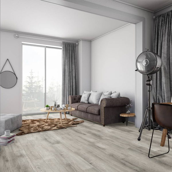 Lame vinyle imitation parquet rigide à clipser avec sous-couche intégrée - 122,0 CM x 18,0 CM - ép. 5,50 MM - Trek
