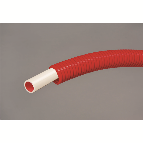 Tubes PE-RT Pré-gainé D12 100M - Classes 2,4,5 - Blanc/ Rouge - Calinéo