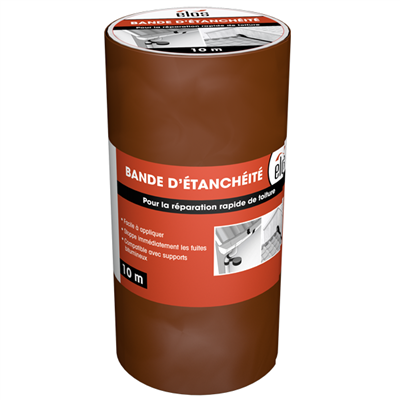 Bande d'étanchéité à l'eau autocollante bitumineuse Elos - 30 cm x 10 m - Terre cuite