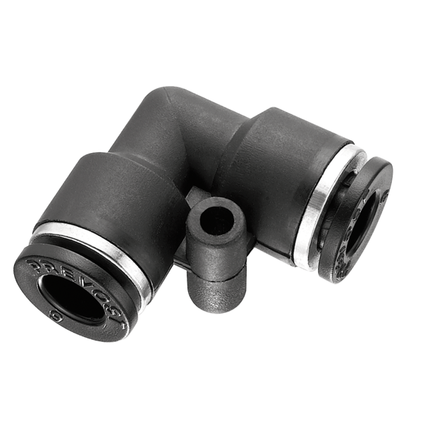 Raccord autobloquant coudé égal 90° diamètre 4 mm - lot de 5