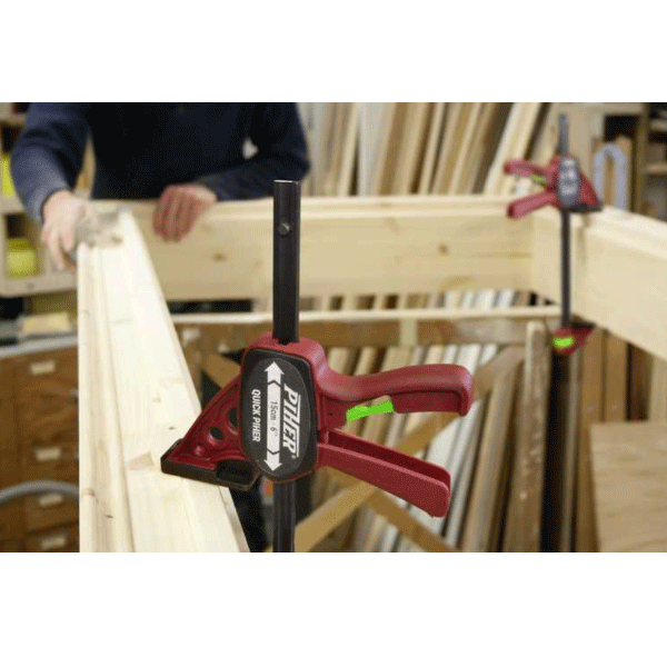 Serre-joint modèle rapide Quick - PIHER - Tige 8 x 3 mm Saillie 8 cm - longueur 45 cm