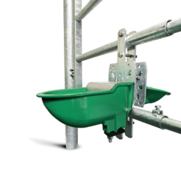 Platine de fixation en acier galvanisé pour montage abreuvoirs dos à dos sur barrière de 4 ou 5 tubes Ø60 max - visserie incluse