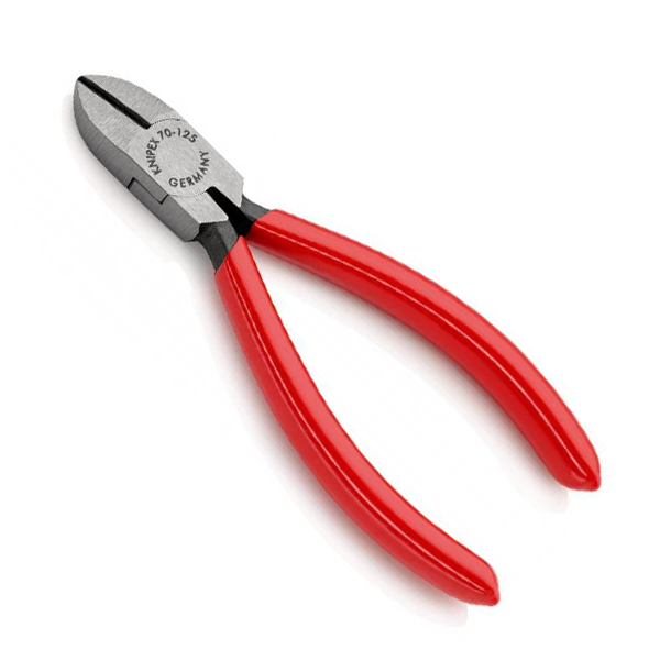 Pince coupante de côté pour fils doux et durs - Knipex - Longueur 125 mm - Poignées plastifiées