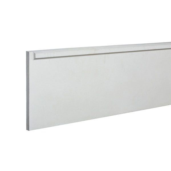 Plaque de soubassement béton 1/2 chaperon incorporé - 50,00 cm x 4,00 cm - Long. 2,50 m