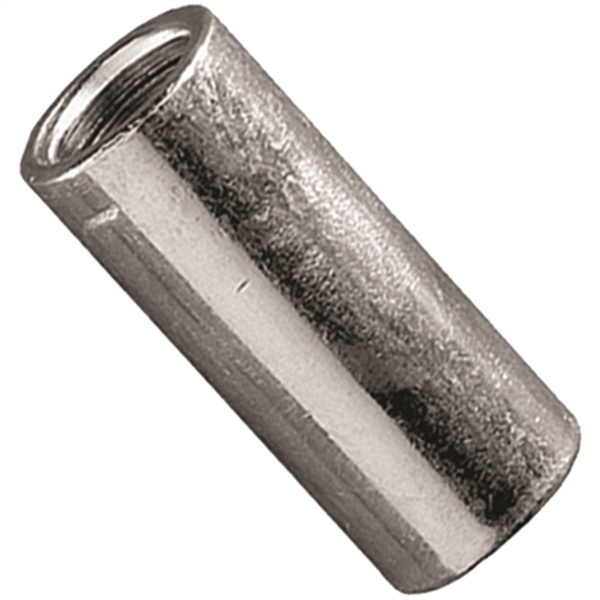 Manchon en acier zingué fileté M6 - EDIA - longueur 30,0 MM - boîte de 100