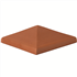 Chapeau de pilier en pointe de diamant CP04 Terreal - 46x46 cm - Rouge