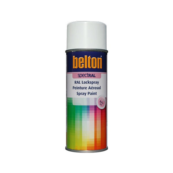 Peinture Belton aérosol SpectRAL brillante RAL 9016 Blanc Signalisation 400 ml