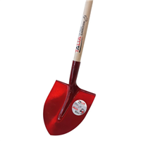 Pelle aluminium ronde super légère avec manche en bois 130 cm - Pelle col de cygne - Largeur 27,00 cm