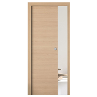 Porte coulissante à galandage MDF surface mélaminée effet bois Kreation M03A avec usinage pour poignée cuvette - 204 CM x 83 CM
