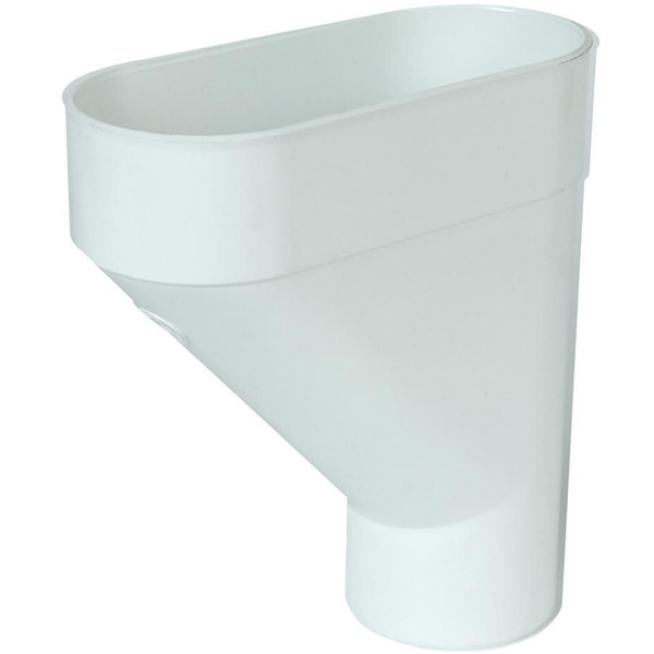 Jambonneau Nicoll JAM100B pour tube de descente de gouttière cylindrique de 100 mm - Techtan - blanc
