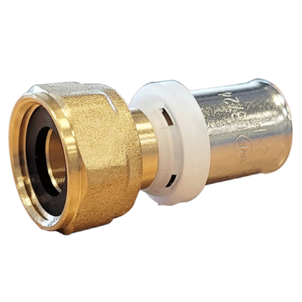 Raccord multicouche à sertir avec écrou tournant pour tubes multicouches XR - Ø16 x 1/2"