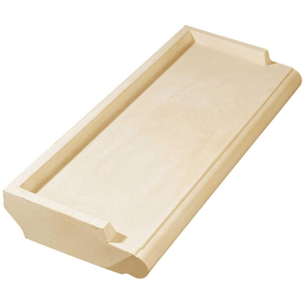 Appui de fenêtre arrondi en pierre reconstituée Monopierre - sable - profondeur 35 CM - longueur 1,08 M