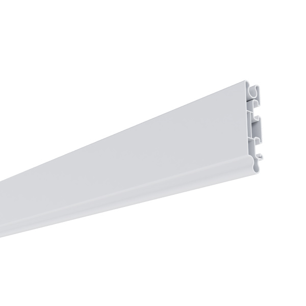 Rehausse PVC pour planche de rive Rivepro - Blanc - Hauteur 90,00 MM - Long. 4,00 M