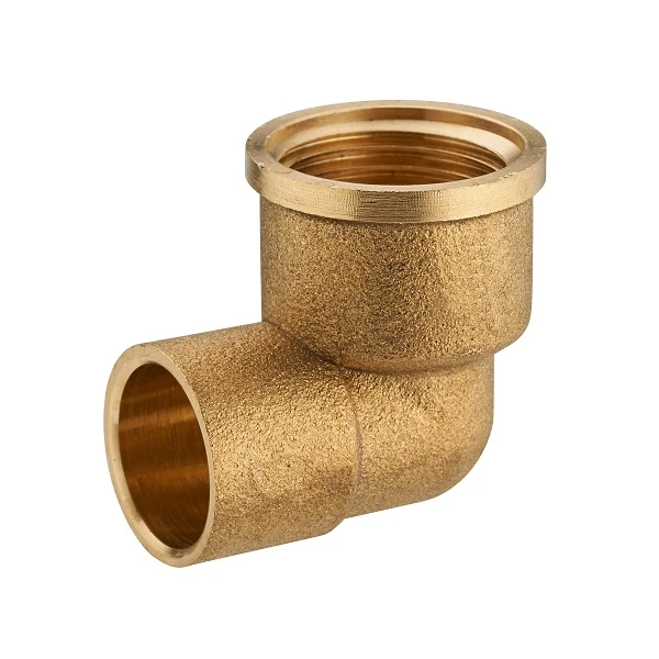 Coude à 90° femelle à visser pour tube en cuivre - F 15 x 21 mm - Diamètre 16 mm - Laiton