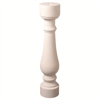 Balustre Série-770 (BTR-770) béton décoratif - Blanc - 16x77 cm - Ø15 cm