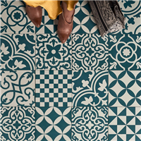 Carrelage intérieur sol et mur effet ciment Contrasti Decoro Mix - Ottanio - 20 cm x 20 cm - ép.10 mm