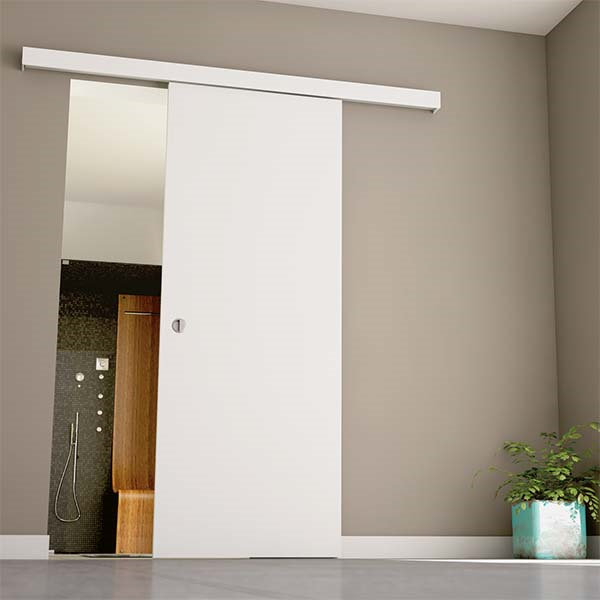 Porte prépeinte alvéolaire pour châssis à galandage PLANE GYPSO - 204 x 73 CM