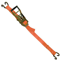 Sangle arrimage à cliquet inversé avec 2 crochets bord de rive Levac TMU 2500 kg CMU 5000 kg 9 m