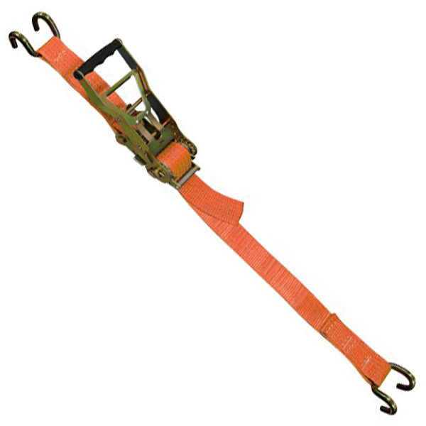 Sangle arrimage à cliquet inversé avec 2 crochets bord de rive Levac TMU 2500 kg CMU 5000 kg 9 m