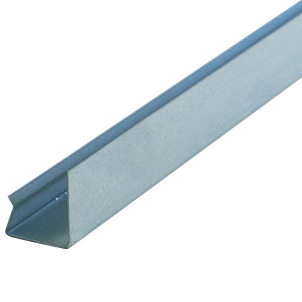 Rail de contre cloison 28 Prégymétal pour fourrure S47 au sol ou au plafond - long. 3,00 M