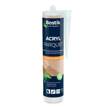 Mastic acrylique joint finition parquets sols stratifiés - Bostik - Chêne clair - Cartouche 300ml
