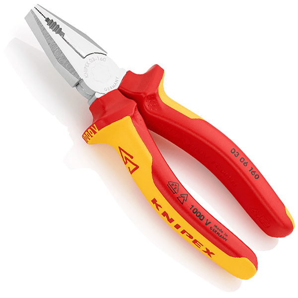 Pince universelle isolation 1000V longueur 160 mm : Knipex 03 06 160