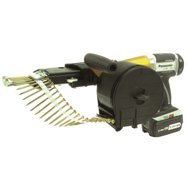 Visseuse avec chargeur pour vis en rouleau - plaques de bois et plaques de plâtre - HH 50 B Alsafix - en coffret avec batterie et chargeur