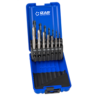 Coffret de 7 tarauds machine droits M3 à M12 et 7 forets métaux 2.5 à 10.2 mm