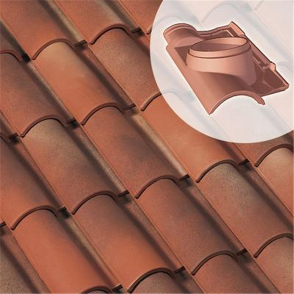 Tuile à douille en terre cuite - Galléane 12 - diamètre 150 mm - Rouge occitan