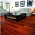 Parquet bois massif exotique Merbau avec 4 chanfreins - vernis satiné - larg. 140 MM ép. 14,00 MM long. variable