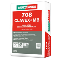 Micro-béton de scellement et de calage à retrait compensé CLAVEX+ MB 708 - Sac de 25 KG