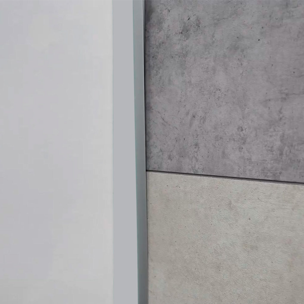 Profilé de bordure à clipser Gerflor pour dalle et panneau mural Revela - alu - 15,0 MM x 6,3 MM - long. 2,60 M