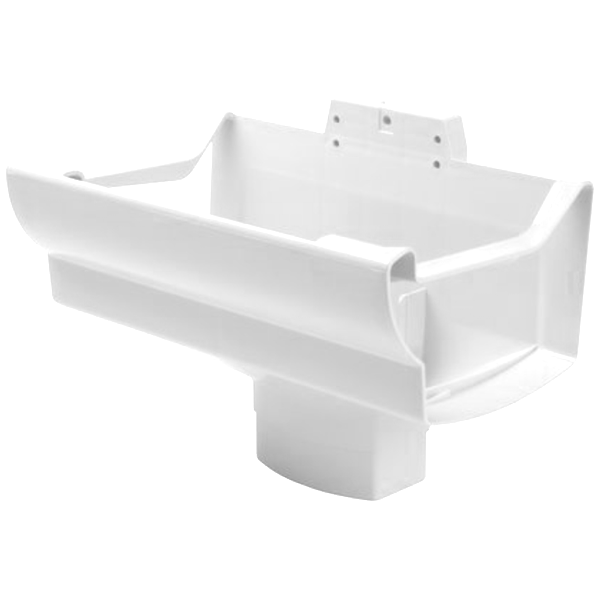 Naissance centrale Nicoll NAD381 pour gouttière LG38 et descente ovoïde de 105 x 76 mm - Techtan Blanc