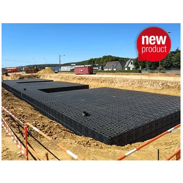 Bassin de rétention et d'infiltration des eaux pluviales enterré - demi-module Optibox - 1200 x 600 mm - Hauteur 330 mm