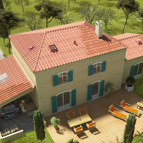 Plaque ondulée en fibres ciment - support de tuile canal - Eternit Soutuile 230 FR - flammée - 2,20 M x 0,96 M