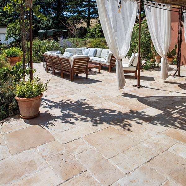 Dalle terrasse pierre reconstituée - Manoir - Gironde - Pack A avec 6 formats différents - Ép. 40,00 MM