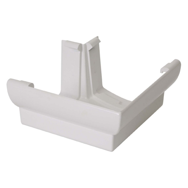 Angle extérieur Nicoll pour gouttière - Angle 90° - Longueur 169 mm - À coller - Techtan - Blanc