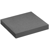Chapeau de pilier plat en béton décoratif lisse - Noir anthracite - 40,0 CM x 40,0 CM x 6,00 CM