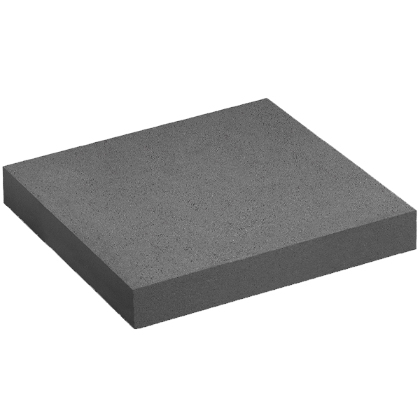 Chapeau de pilier plat en béton décoratif lisse - Noir anthracite - 40,0 CM x 40,0 CM x 6,00 CM